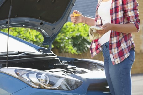 Check oil levels regularly to prevent car engine issues.