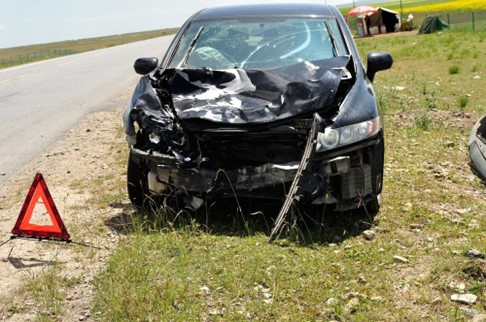 Accident damaged car